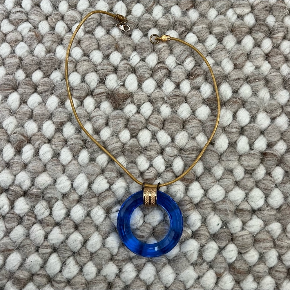 Gold and blue necklace